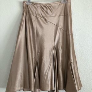 MAX STUDIO METALLIC COLPER SKIRT M
